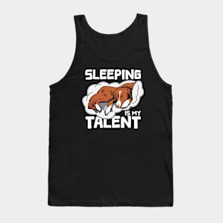 Funny Toller Nova Scotia Duck Tolling Retriever Sleeping Is My talent Tank Top